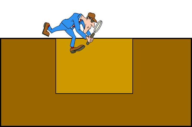 Cartoon of a man falling into a pit